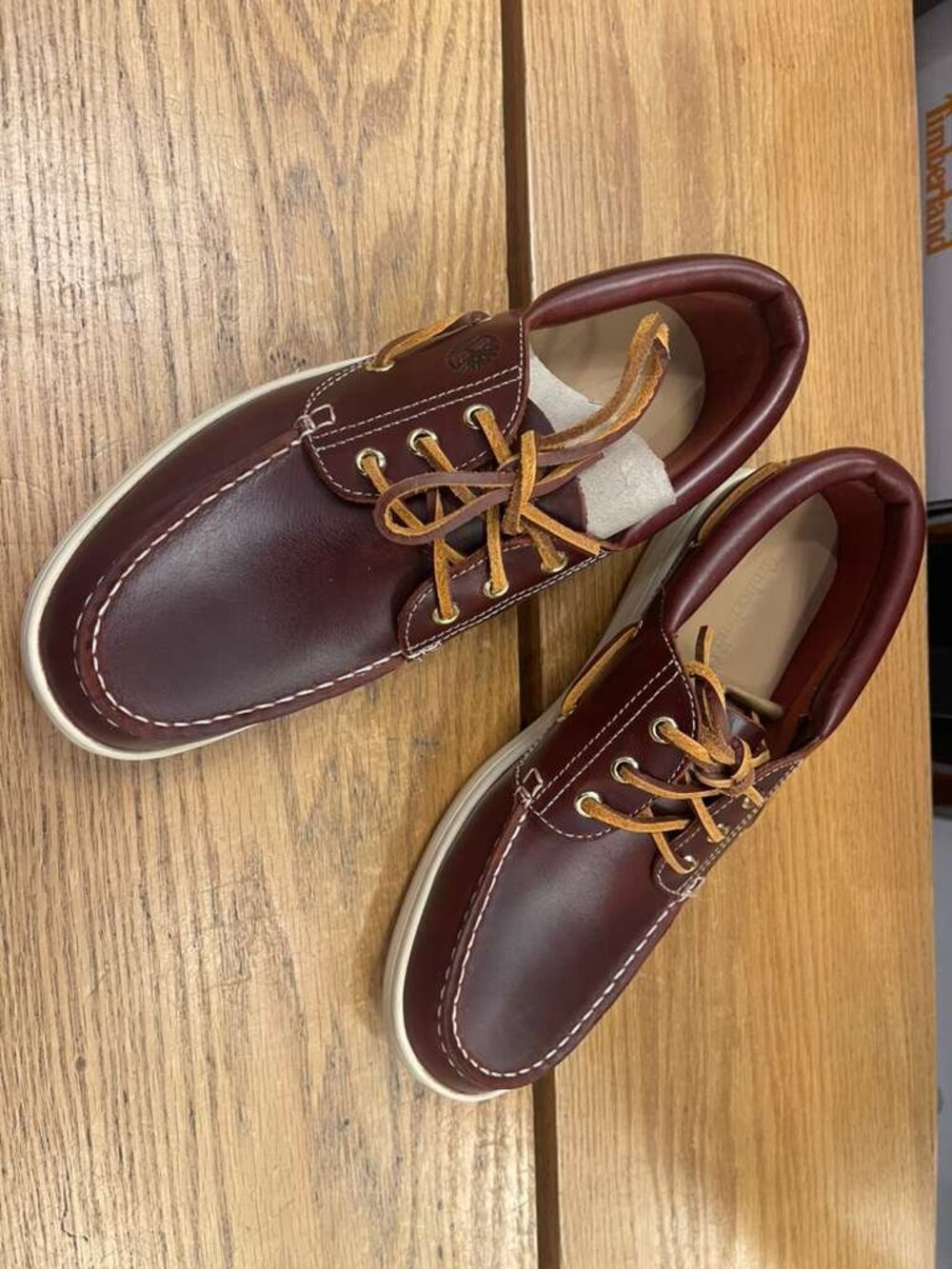 TIMBERLAND MEN'S PORTOFINO PIER BOAT SHOES BURGUNDY FULL GRAIN A6CXM-EIW